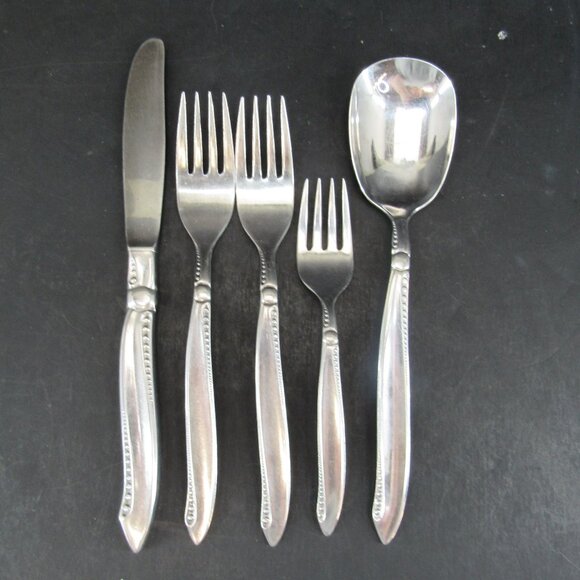 AIRMACK AMK8 Beaded Stainless Flatware Solingen-Germany 5 Replacement Pieces - Picture 1 of 7